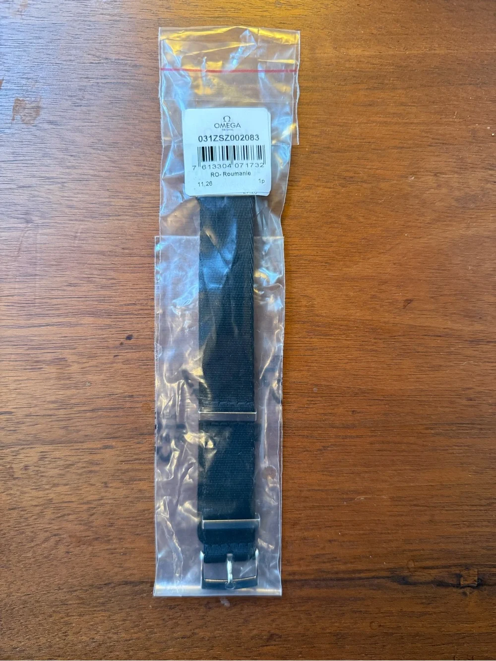 Omega Black NATO Polyamide Band NWT